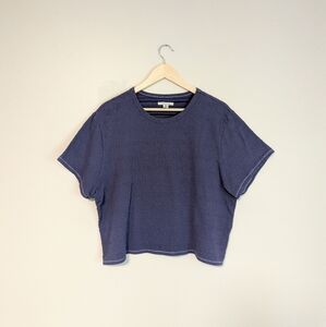 American Eagle Muted Purple Muslin Boxy Tee